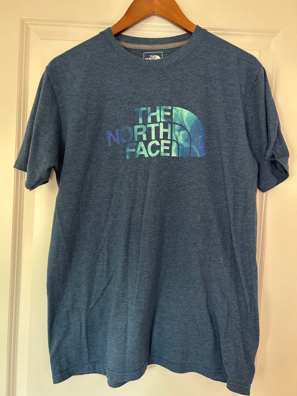 The North Face Men's Heather Navy Logo Short-Sleeve Tee
